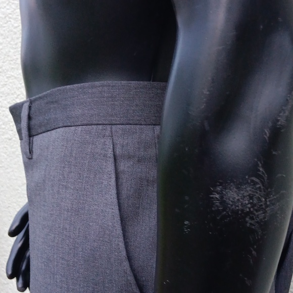 GIORGIO VALENTINI MEN'S GREY FRONT FLAT TROUSERS  W/TOLLEGNO 1900 LUXURY FABRIC - Picture 3 of 17